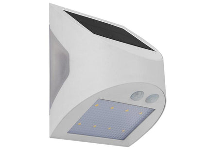 Masterplug Prysm Outdoor Solar Wall Light With Pir Motion Sensor - White 300 Lumens