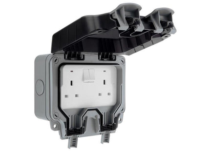 Masterplug Ip66 Weatherproof Outdoor Switched Socket 2-Gang