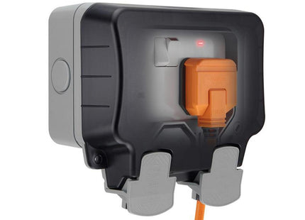 Masterplug Ip66 Weatherproof Outdoor Switched Socket 2-Gang