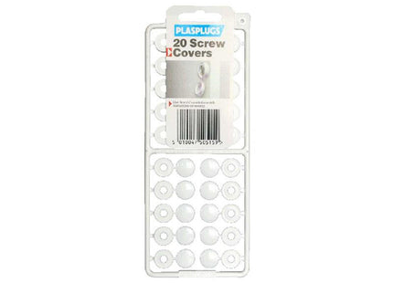 Plasplugs Screw Cover White X20 Wco515