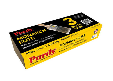 Purdy Monarch Elite Paint Brush Set, 3 Piece