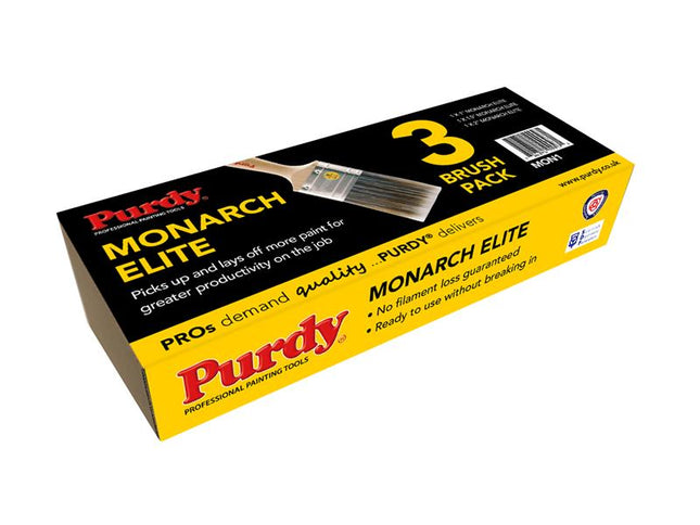 Purdy Monarch Elite Paint Brush Set, 3 Piece