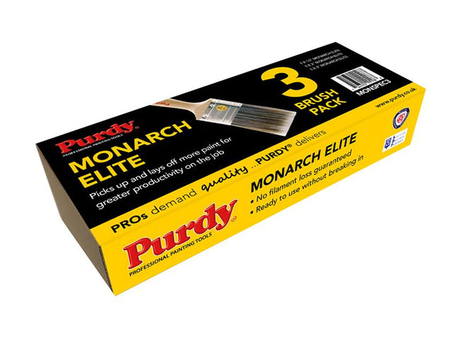 Purdy Monarch Elite Paint Brush Set, 3 Piece