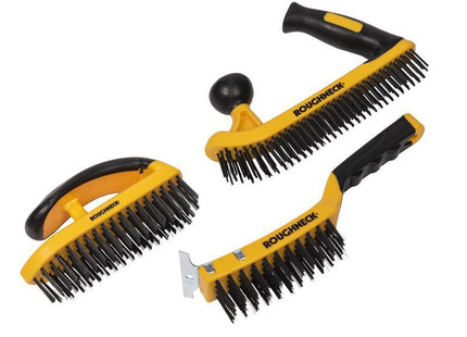 Roughneck Heavy Duty Wire Brush Set (3Pc)