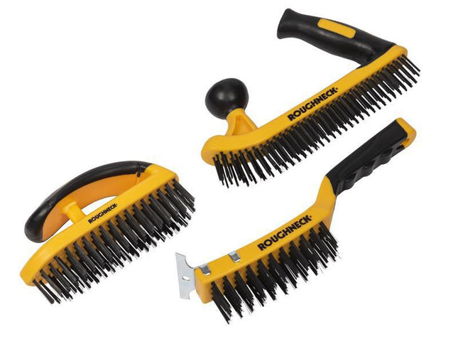 Roughneck Heavy Duty Wire Brush Set (3Pc)
