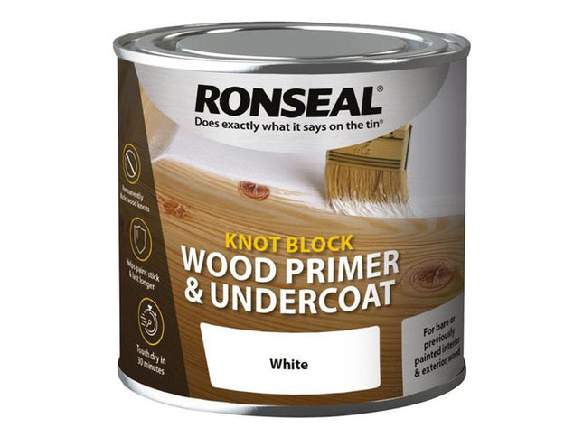 Ronseal Knot Block Primer & Undercoat White 250ml - 37035 - Flawless Finish