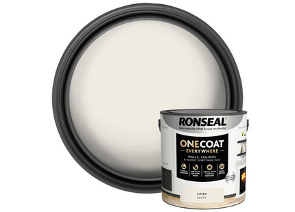 Ronseal One Coat Everywhere Interior Paint Linen Matt 2.5 litre