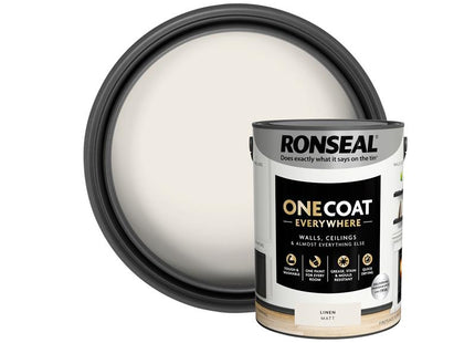 Ronseal One Coat Everywhere Interior Paint Linen Matt 5 litre