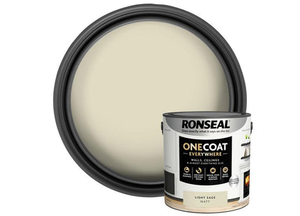 Ronseal One Coat Everywhere Interior Paint Light Sage Matt 2.5 litre