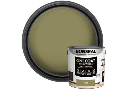 Ronseal One Coat Everywhere Interior Paint Olive Matt 2.5 litre