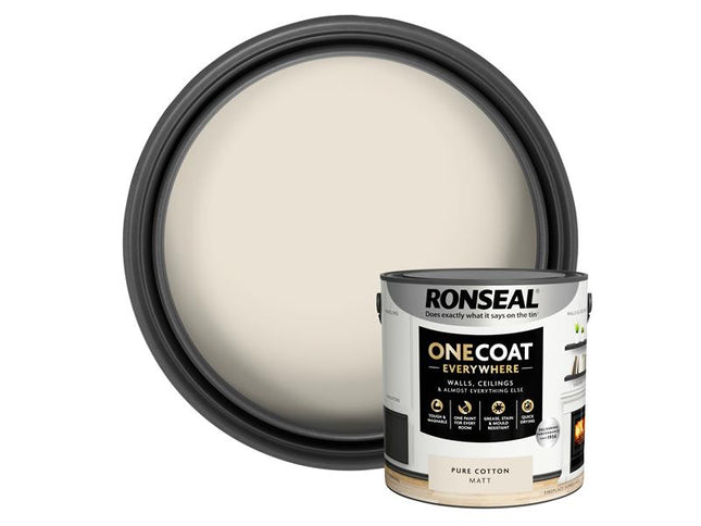 Ronseal One Coat Everywhere Interior Pure Cotton Matt 2.5 litre