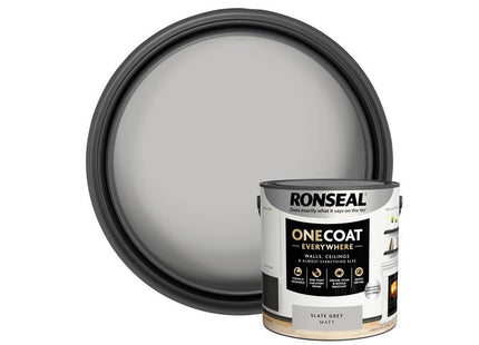 Ronseal One Coat Everywhere Interior Slate Grey Matt 2.5 litre