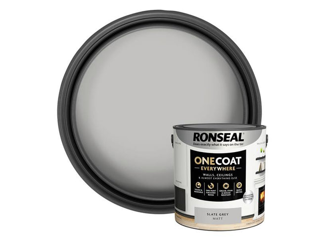 Ronseal One Coat Everywhere Interior Slate Grey Matt 2.5 litre