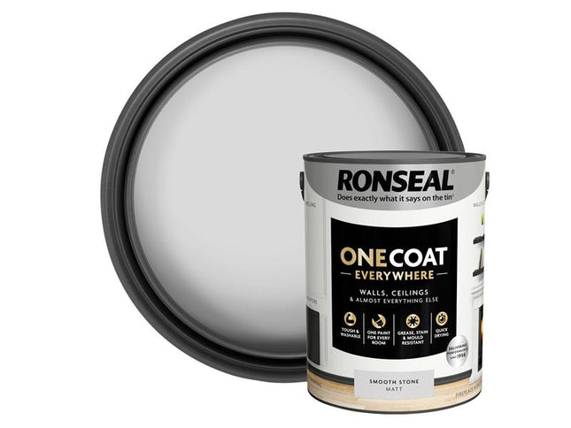 Ronseal One Coat Everywhere Interior Smooth Stone Matt 5 litre