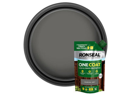 Ronseal One Coat Shed & Fence Refill Pouch Charcoal Grey 950Ml