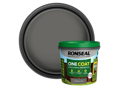Ronseal One Coat Shed & Fence Protection Charcoal Grey 5 Litre