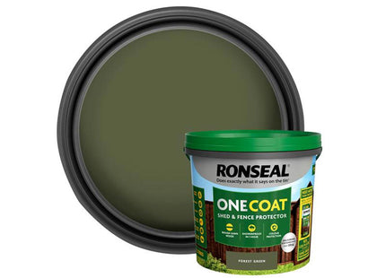 Ronseal One Coat Shed & Fence Protection Forest Green 5 Litre