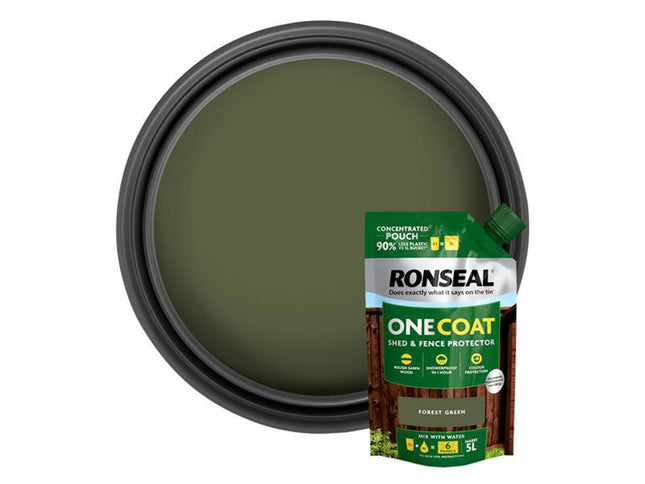 Ronseal One Coat Shed & Fence Refill Pouch Forest Green 950Ml