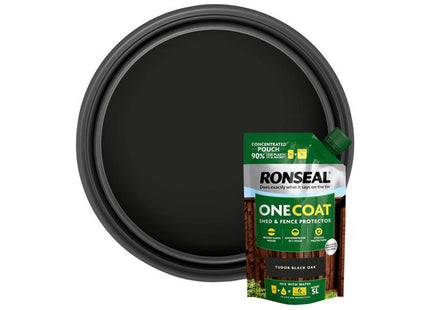 Ronseal One Coat Shed & Fence Refill Pouch Tudor Black 950Ml