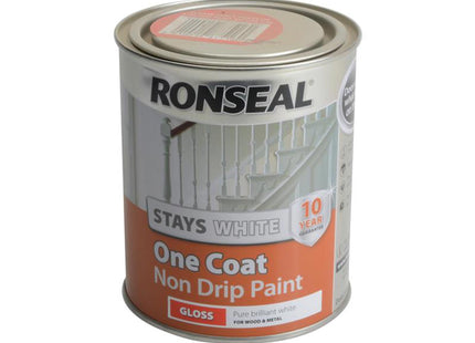 Ronseal Stay White One Coat Gloss 750Ml