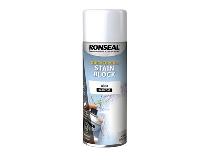 Ronseal Quick Drying Stain Block Aerosol White 400ml