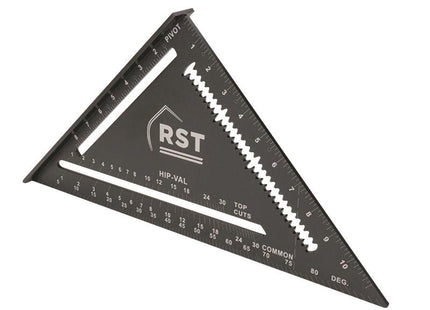 R.S.T. Aluminium Black Rafter Square 12in 