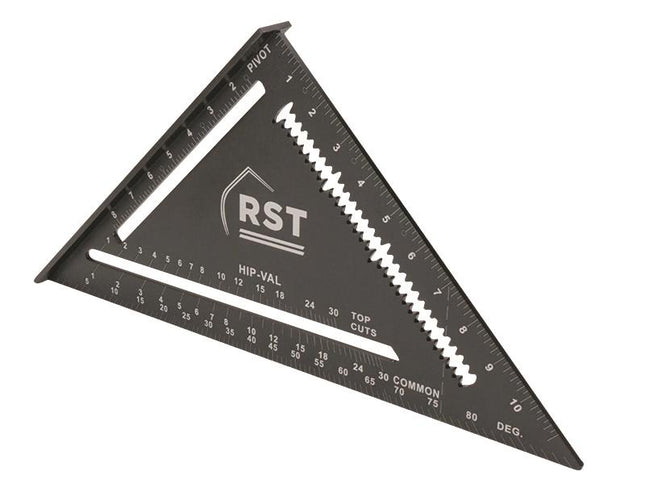 R.S.T. Aluminium Black Rafter Square 12in 