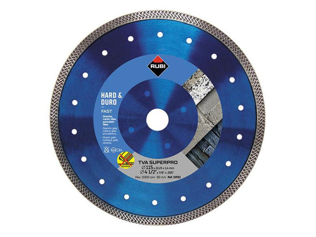 Rubi Tiling Tools Tva 115 Superpro Turbo Viper Diamond Blade 115Mm