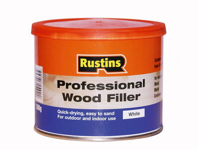 Rustins Professional Wood Filler White 500G