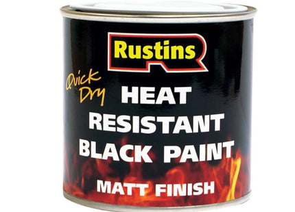 Rustins Quick Dry Heat Resistant Paint Black 250Ml