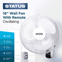 Stearn Electrical Wall Fan Remote Control 16W - Ideal for Home and Office
