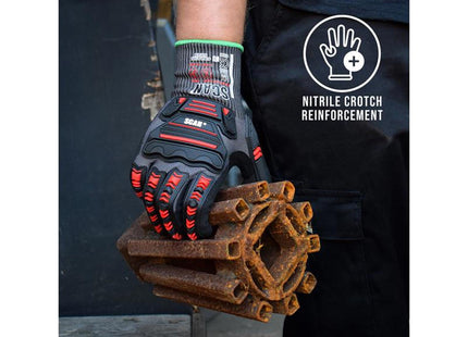 Scan Nitrile Palm Impact Cut D Gloves - Xl (Size 10)