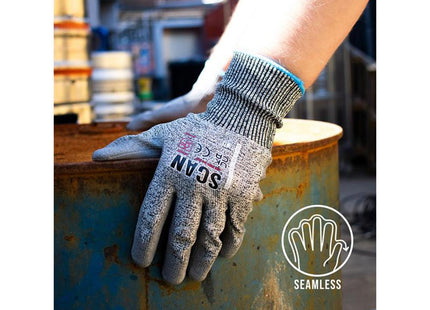 Scan Pu Palm Cut D Gloves - L (Size 9)