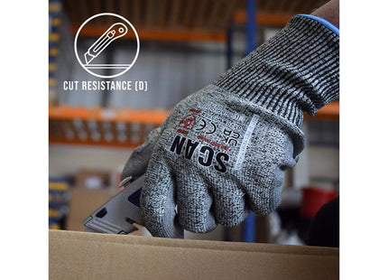 Scan Pu Palm Cut D Gloves - M (Size 8)