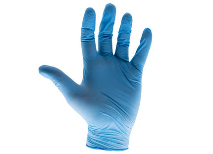 Scan Blue Nitrile Disposable Gloves Medium (Box of 100) SCAGLODNM