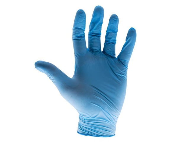 Scan Blue Nitrile Disposable Gloves Medium (Box of 100) SCAGLODNM