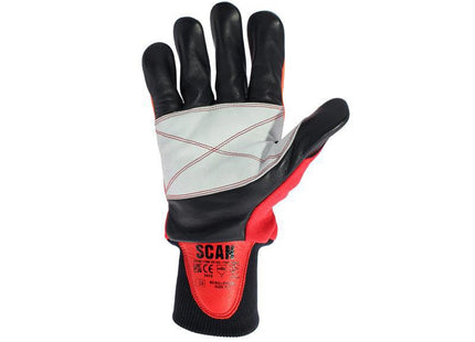 Scan Class 1 Dual Hand Chainsaw Leather Gloves - Xl (Size 10)