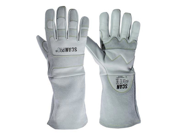 Scan Premium Leather Welding Gloves - L (Size 9)