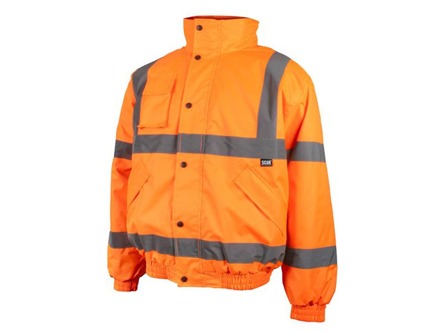 Scan Hi-Vis Bomber Jacket Orange - L (44in) SCAHVBJLO