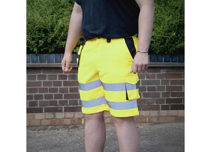 Scan Hi-Vis Holster Shorts Yellow - W34-36In
