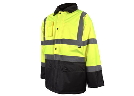 Scan Hi-Vis Yellow/Black Motorway Jacket - L (44in) SCAHVMJLYB