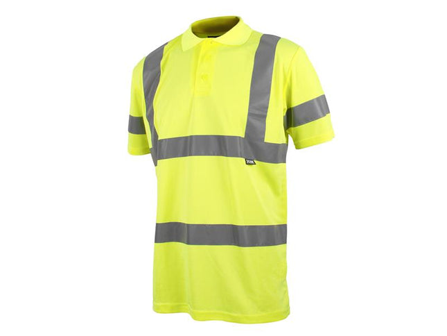 Scan Hi-Vis Polo Shirt Yellow - L (42in) SCAHVPSL