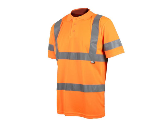 Scan Hi-Vis Polo Shirt Orange - L (42in) SCAHVPSLO