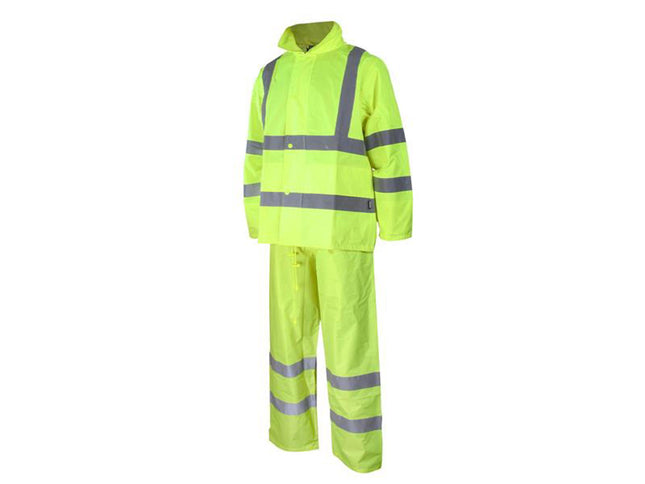 Scan Hi-Vis Rain Suit Yellow - M