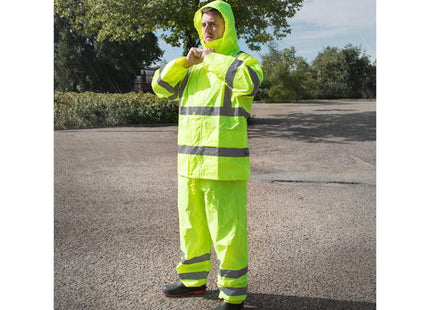 Scan Hi-Vis Rain Suit Yellow - M
