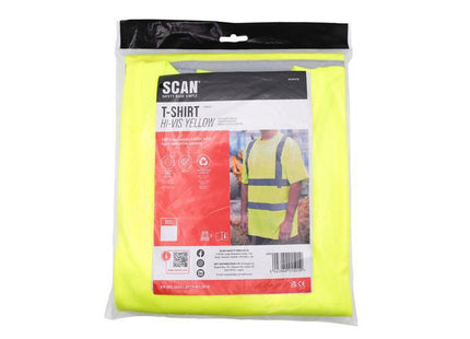 Scan Hi-Vis Yellow T-Shirt - M (41In)