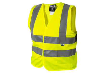 Scan Hi-Vis Waistcoat Yellow - Child 10-13 SCAHVWC13