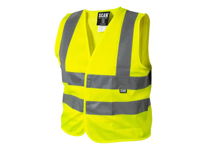 Scan Hi-Vis Waistcoat Yellow - Child 10-13 SCAHVWC13