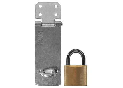 Scan Hasp and Staple 117mm + 40mm Padlock 