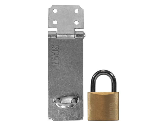 Scan Hasp and Staple 117mm + 40mm Padlock 